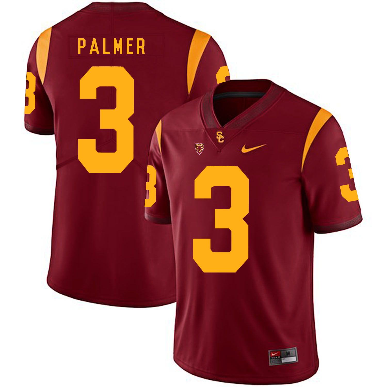 Men USC Trojans 3 Palmer Red Customized NCAA Jerseys